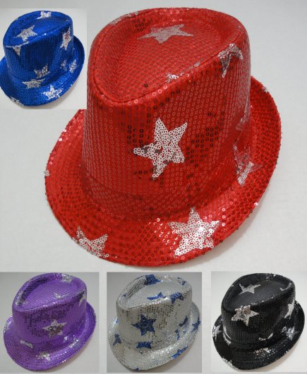 Fedora HAT-Sequins with Stars